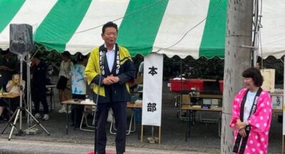 蓮田市民まつり、雷雨の中の開会式でしたが地元皆様のモチベーションは最高。